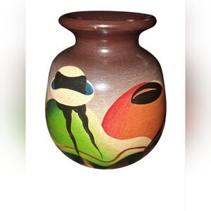 Handcrafted Multicolor Peruvian Vase